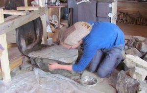cememnting stove floor (Building a Stone Oven Part Two)