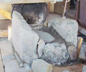 secnd side and back wall (Building a Stone Oven Part Three)