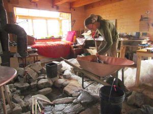 stove building 2 (Building a Stone Oven part one)