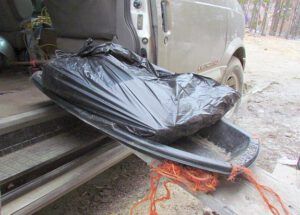 unloading cement (Building a Stone Oven part one)