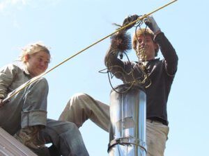 sweeping chimney (Chimneys and the sailing canoe)