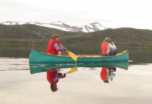 calm canoeing (The last big group at Nuk Tessli)
