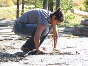marjorie planting (Life Ticks Along at Ginty Creek)