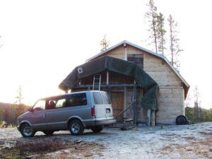 porch with tarp (New Porch at Ginty Creek.)