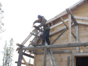 rafters (New Porch at Ginty Creek.)