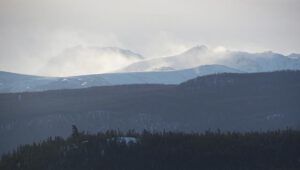 blowing snow (Gloomy Weather at Ginty Creek)