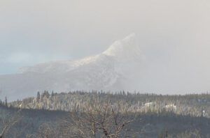 Finger peak in fog (Ice)