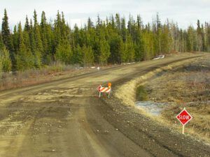 potholes on highway 20 (Trip to Bella Coola)