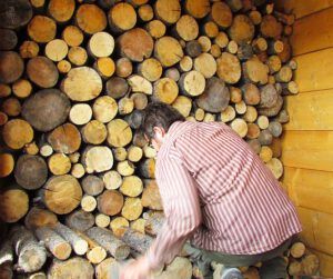 filling the woodshed (April work at Ginty Creek)