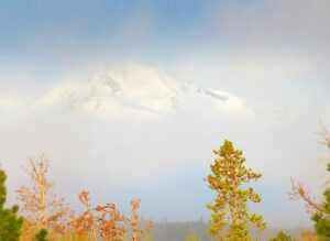 Middle Mt floating (Mixed weather at Ginty Creek.)