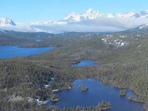NT lake and Monarch (Flying in to Nuk Tessli)