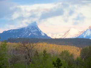 finger peak, head in cloud (Mixed weather at Ginty Creek.)