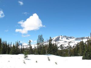into the snow (North Pass Lake late June)