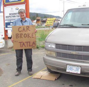 hitch hiking sign (Back to Ginty Creek)