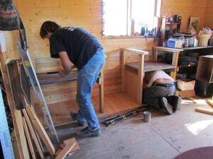 5 installing sink (September volunteer work at Ginty Creek)