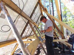 connecting panels (Work is stumbling along at Ginty Creek)