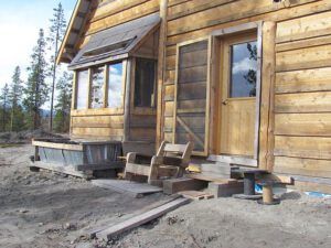 i front of house. (water!)