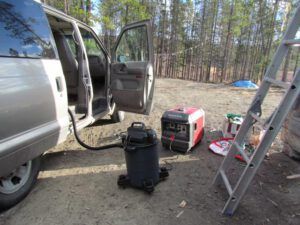 cleaning van (On the road with Ginty’s Ghost)