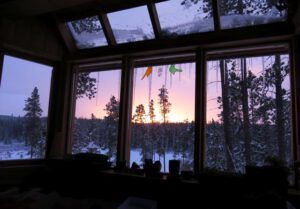 9a sunrise and icicles (A Little Snow)