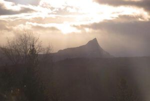 Sun climbing over Finger Peak (A Miscellany of Pictures)