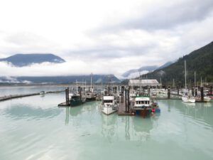 4. Reflections in glacial silt (The Bella Coola Ferry)