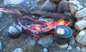 2 rocks on pot lids (Nuk Tessli: Gentian Valley Part 1)