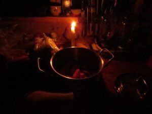 11 veg prep, candles (Winter Thaw.)