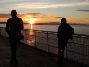 25 sun setting on ferry (2015 Galiano Literary Festival)