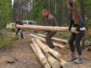 9 hauling logs (More Volunteer Work.)