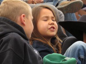 16 audience, kids (Tatla Lake Gymkhana)