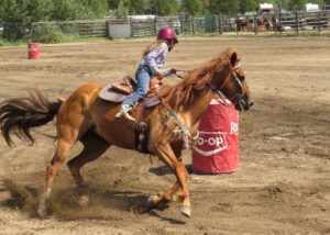 19 little girl barrel (Anahim Lake Stampede 2015)