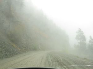 25 up the hill 1 in fog (Bear Viewing on the Bella Coola River)