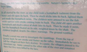 1a lava story 1 (Highway 16 Book Tour – Nisga’a Lava beds.)