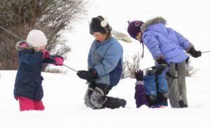 10 kids (Tatla Lake Winter Fun Party)