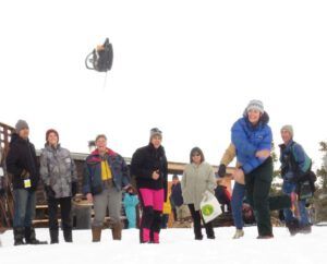 4 tossing saw 1 (Tatla Lake Winter Fun Party)