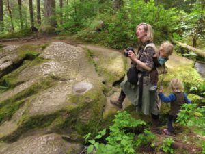 28 pets, jade and kids (Down the Bella Coola Hill)