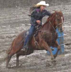 16 Barrel racing mudbath 3 (79th Stampede, Anahim Lake)