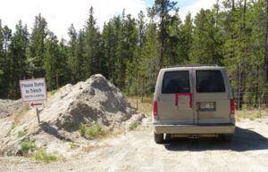 2 van at dump (Tatla Lake Gymkhana)