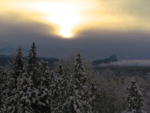 10-sunset-after-rare-sun (Snow at Ginty Creek.)