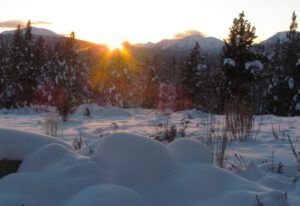 26-sunset (Snow at Ginty Creek.)