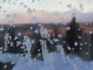 31-frost (Snow at Ginty Creek.)