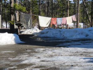 9 laundry (February at Ginty Creek)