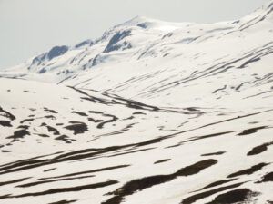 18 ahead lots of snow (Yukon Journey – Chilkat Pass.)