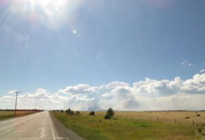 2 driving west (FIRE!)