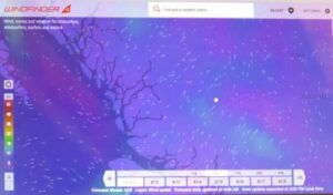 8 windfinder Sat noon. (Wind)