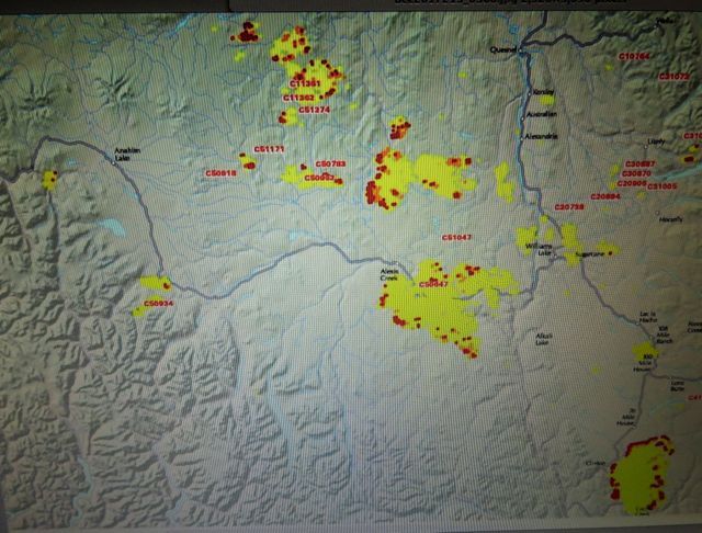 Modis of British Columbia's fires