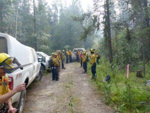 x P crew on road (Fire Explosion Aftermath)