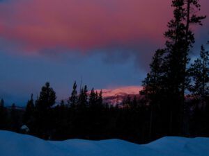 28 pink lbowing snow (February at Ginty Creek)