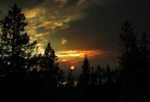 3 monarch fire sunset (Middle of June)