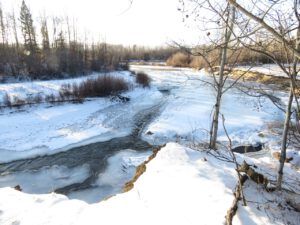 26 frozen river. (Sunrise, Sunset.)